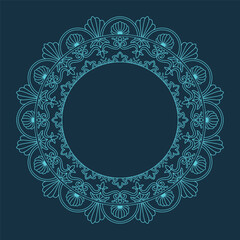 Luxury golden mandala frame design