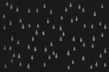 Black Japanese Washi paper texture with gray gradient raindrop pattern. Modern abstract Japanese style background.