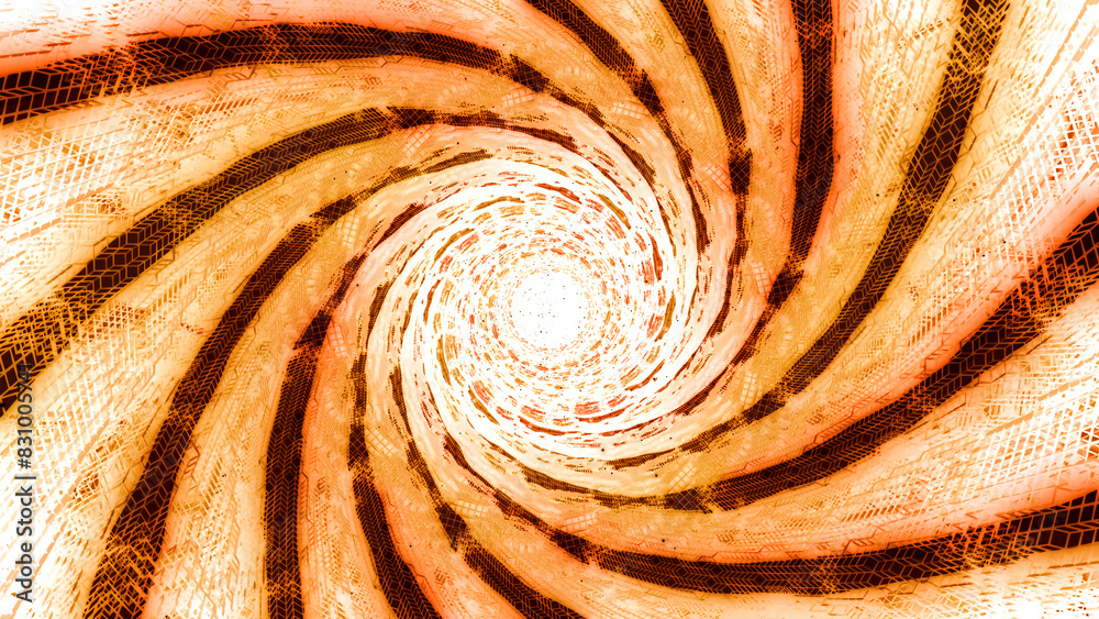 Canvas Prints spiral 3d background with fractal elements. motion. beautiful mandala spiral.
