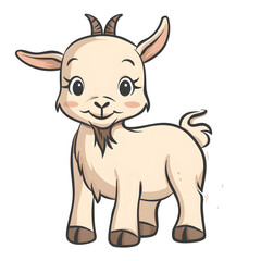 Fototapeta premium a cartoon of a goat.