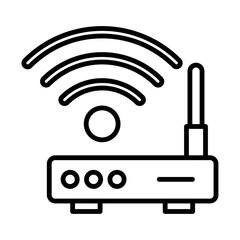 Wifi router line icon