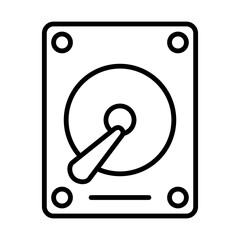 Hard disk line icon