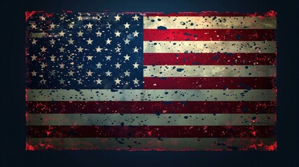 Fototapeta premium American USA flag independence day concept