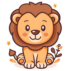 a cartoon of lion.