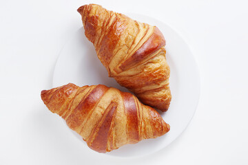 Croissants on a plate