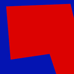 Abstracción geométrica minimalista rojo y azul