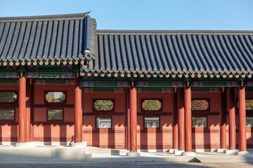 View of the building exterior in Gyeongbok Palace