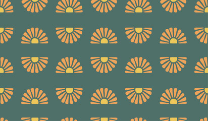 PrintCute sun pattern background vector design
