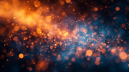 Fototapeta premium Orange and Blue Colored Defocused Fiber Optic Full Frame Shot. 