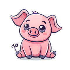 Fototapeta premium a cartoon of pig.