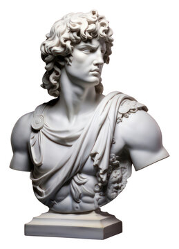 PNG White Antinous statue sculpture art representation.