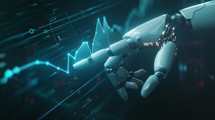 the robot hand analyzing data