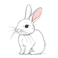 Fototapeta premium a cartoon of rabbit.