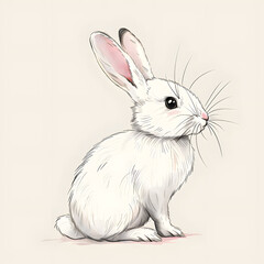 Fototapeta premium a cartoon of rabbit.