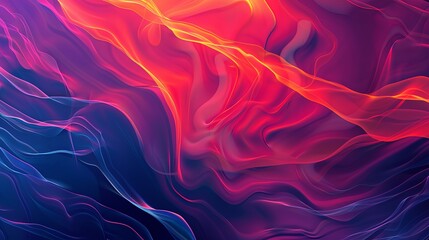 Obraz premium A colorful, abstract painting with a blue and purple background and red