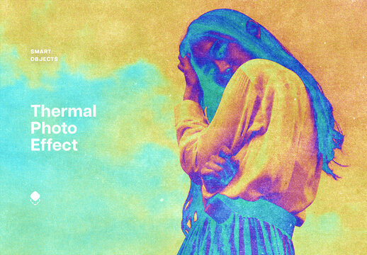 Thermal Photo Effect Mockup