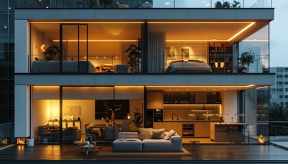 house architectural sketch 3d illustration