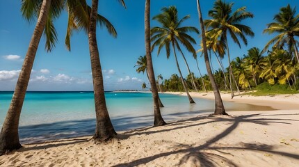 Palm tree on the beach