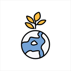 Green Earth vector icon