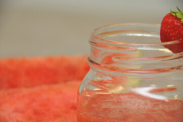 Smoothie pastèque fraise