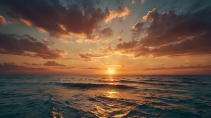 Fototapeta premium Sunset / Sunrise behind a beach 