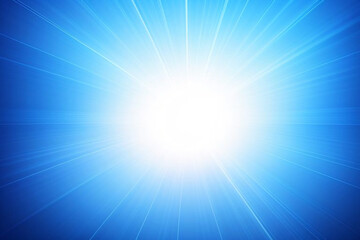 Pop art background. Comic pattern with starburst and halftone. Blue banner with dots and beams. Cartoon retro sunburst effect. Vintage sunshine texture. Funny superhero print. Vector illustration.