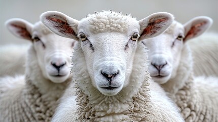 Obraz premium Closeup of beautiful sheep and eid ul azha celebration,sheep, lamb, animal, farm, wool 