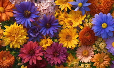 colorful flowers background