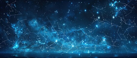 Paint a picture of a starlit sky, where constellations map out the stories of gods and heroes from ages past.