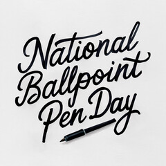 Ballpoint Pen Day, National Ballpoint Pen Day, Social media post, National Ballpoint Pen Day poster, flat style design, Vector. Illustration, Happy National Ballpoint Pen Day, Ballpoint, 
  