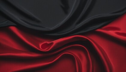 Obraz premium Glossy red and black fabric background, wall paper Graphic