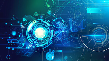 Health technology background vector image