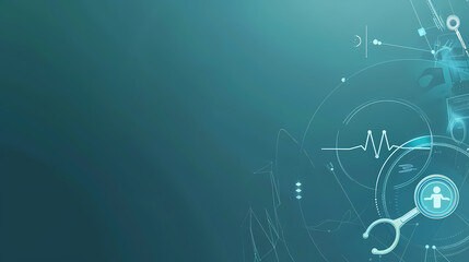 Health technology background vector image