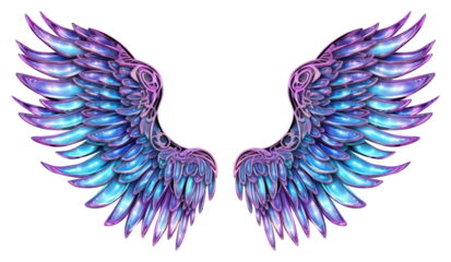 PNG Neon angel wings pattern accessories creativity.