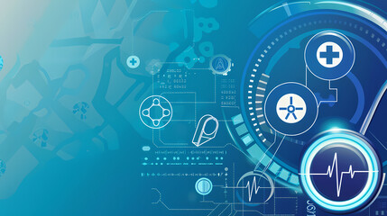 Obraz premium Health technology background vector image
