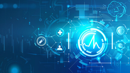 Health technology background vector image