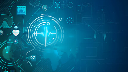 Obraz premium Health technology background vector image