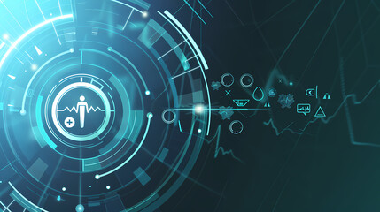 Obraz premium Health technology background vector image