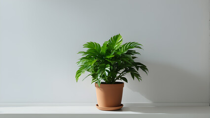 Fototapeta premium a plant in a pot that says potted on the wall.