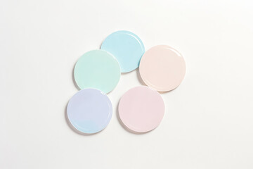 Pastel Plates On White Background