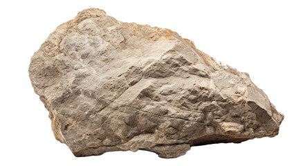 Heavy rock stone cut out on transparent png background.

