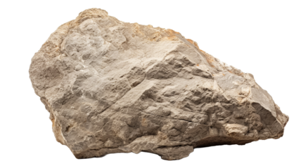Heavy rock stone cut out on transparent png background.

