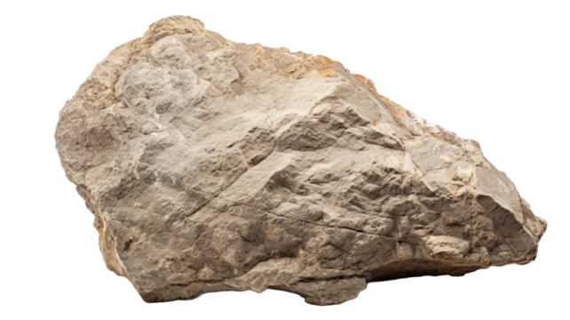 Heavy rock stone cut out on transparent png background.

