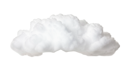Clean white cloud transparent background.



