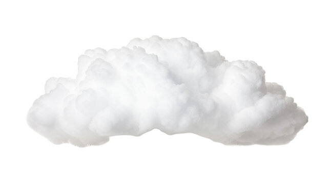 Clean white cloud transparent background.


