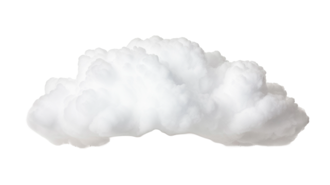 Clean white cloud transparent background.


