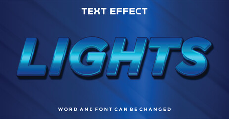 Lights editable text effect