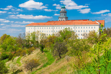 The UNESCO world heritage site Benedictine monastery Pannonhalma Archabbey in Hungary in early...