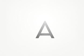 Gray Letter A on White Background