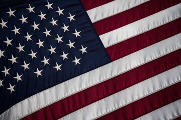 Detailed closeup of American flag shows patriotic symbolism and historical reverence.